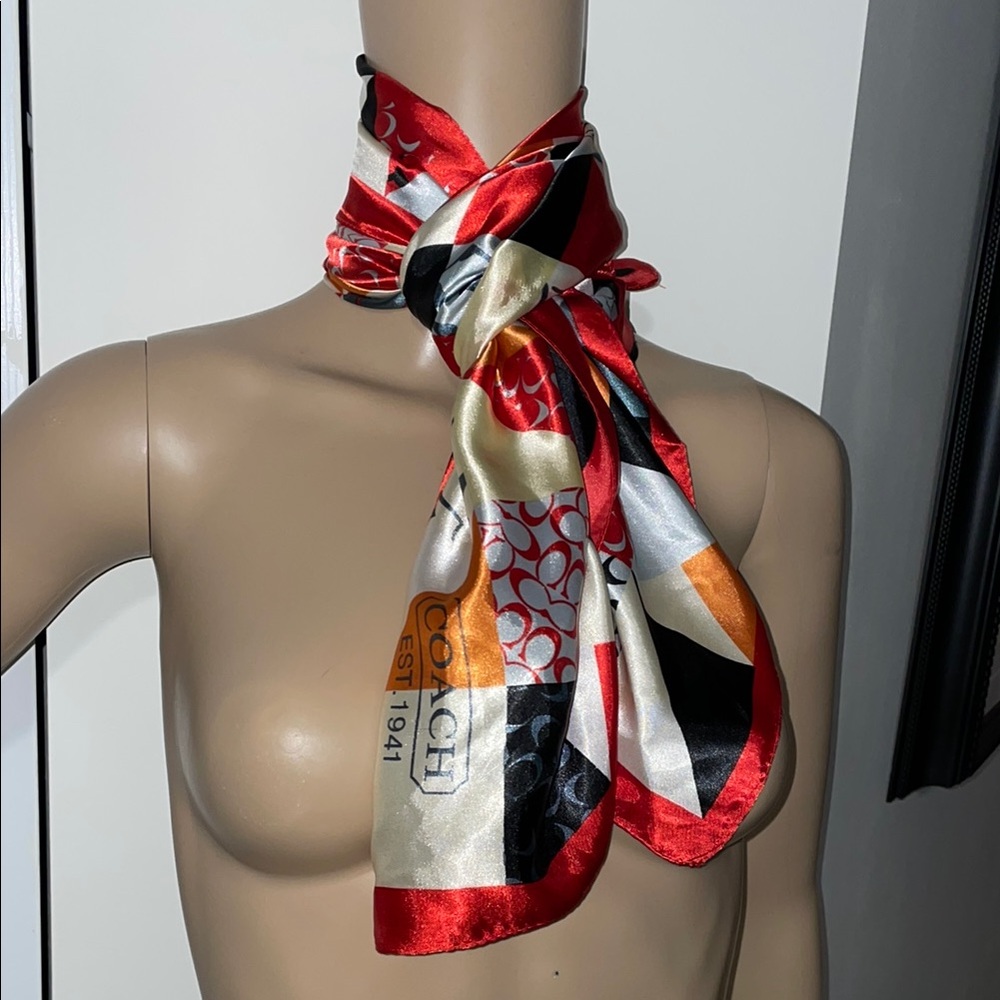 Coach Multicolor Geometric Scarf - Picture 8 of 8